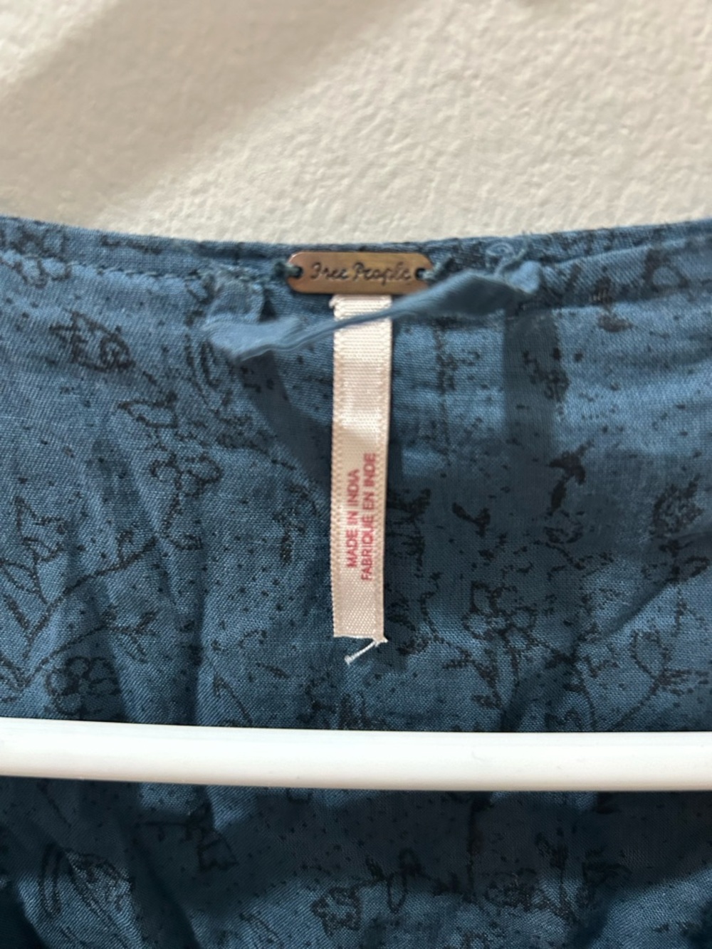 Free People Slate Blue Embroidered Open-Front top - Picture 5 of 7
